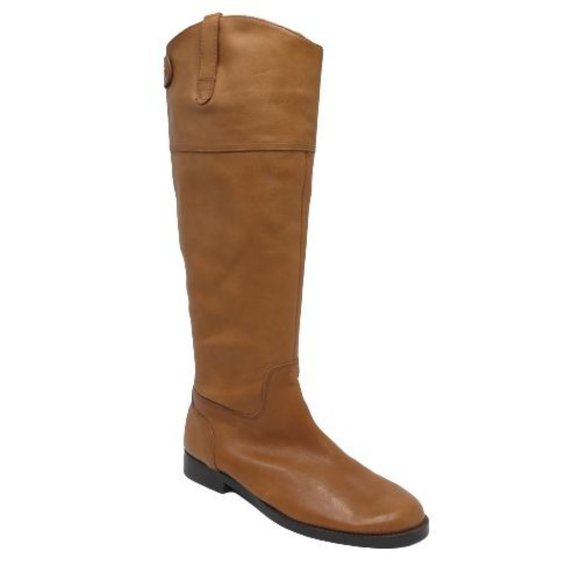 Ralph Lauren RLL Janessa Riding Boots Womens 7.5 Brown Leather Knee High - Picture 1 of 9